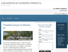 Tablet Screenshot of ajperezlaw.com